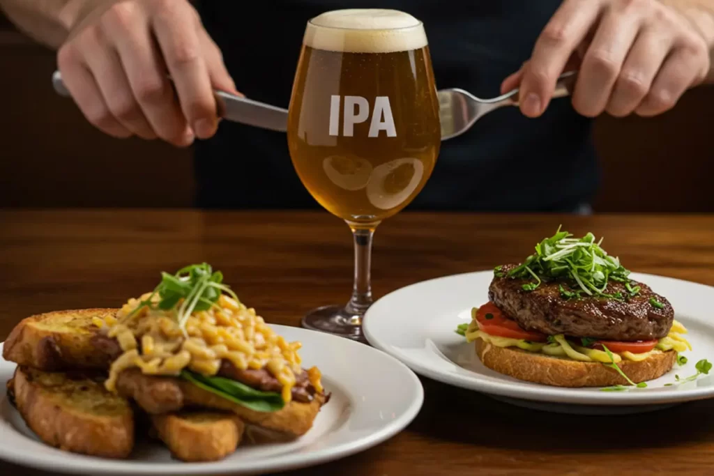 Dois pratos gastronômicos que acompanham às IPAs artesanais.